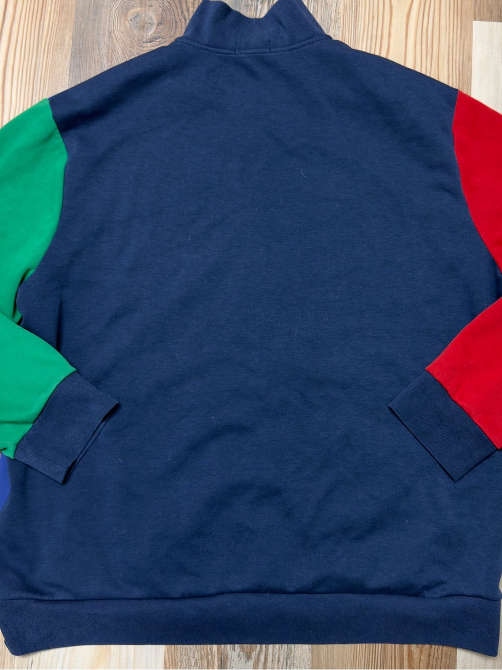 Polo Ralph Lauren Track Jacket XXL Colorblock Spell Out Tennis Blue Red Green - Picture 2 of 6
